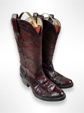 BOTAS GARCIA vintage 90s ostrich leg western boots